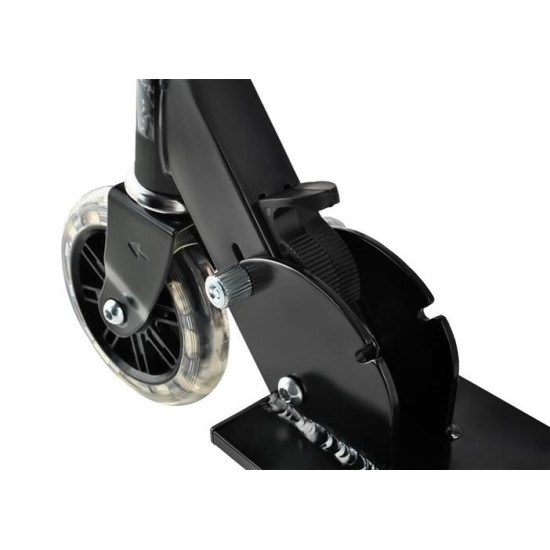 Paspirtukas scooter juodas su led ratais