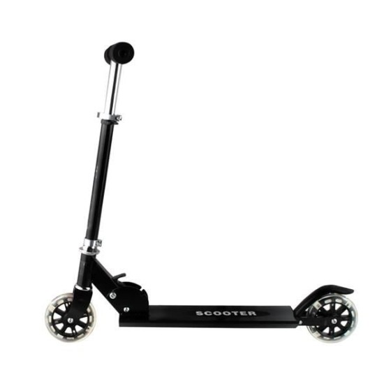 Paspirtukas scooter juodas su led ratais