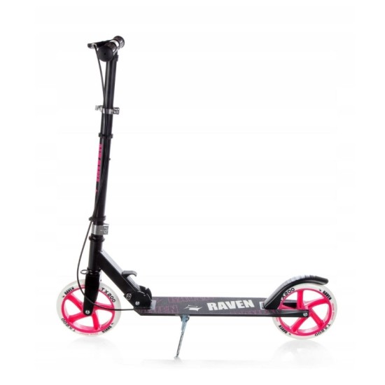 Aliuminis paspirtukas RAVEN SCREW su dideliais 20 cm. ratais Handbrake