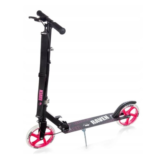 Aliuminis paspirtukas RAVEN SCREW su dideliais 20 cm. ratais Handbrake