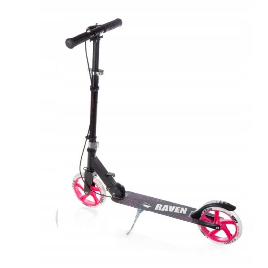 Aliuminis paspirtukas RAVEN SCREW su dideliais 20 cm. ratais Handbrake