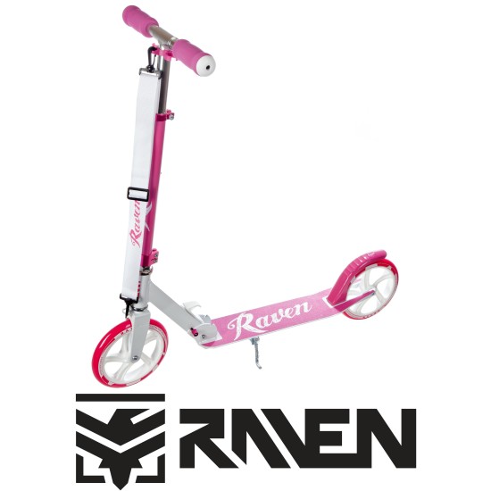 Aliuminis paspirtukas RAVEN LAURA su dideliais 20 cm. ratais 