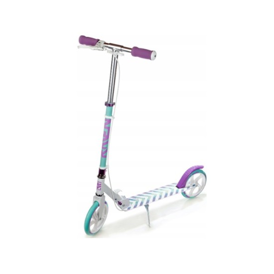 Aliuminis paspirtukas RAVEN PASTELLE su dideliais 20 cm. ratais Handbrake