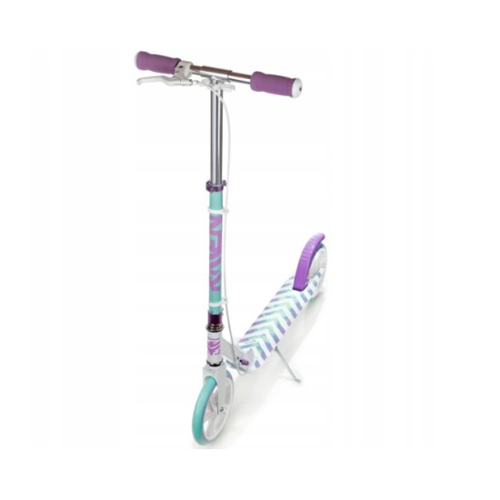 Aliuminis paspirtukas RAVEN PASTELLE su dideliais 20 cm. ratais Handbrake