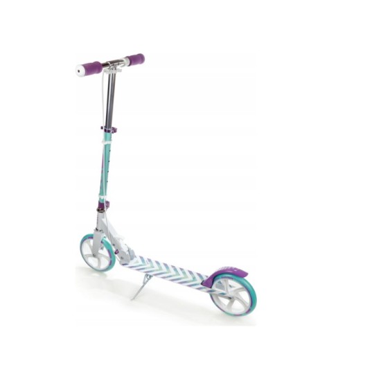 Aliuminis paspirtukas RAVEN PASTELLE su dideliais 20 cm. ratais Handbrake