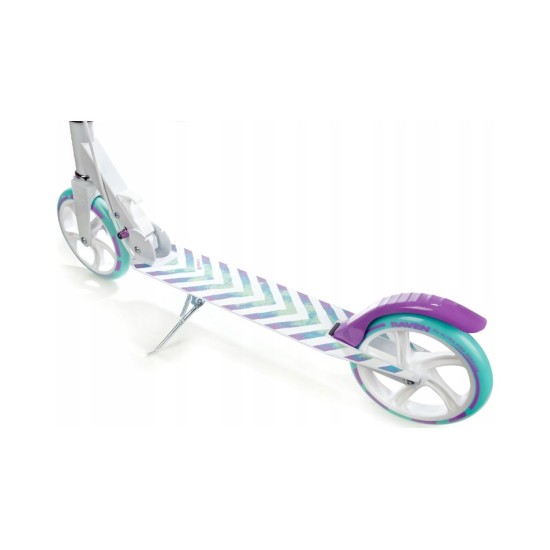 Aliuminis paspirtukas RAVEN PASTELLE su dideliais 20 cm. ratais Handbrake