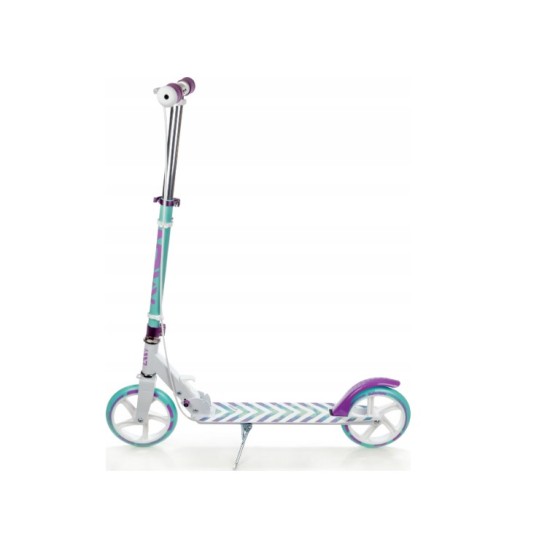 Aliuminis paspirtukas RAVEN PASTELLE su dideliais 20 cm. ratais Handbrake