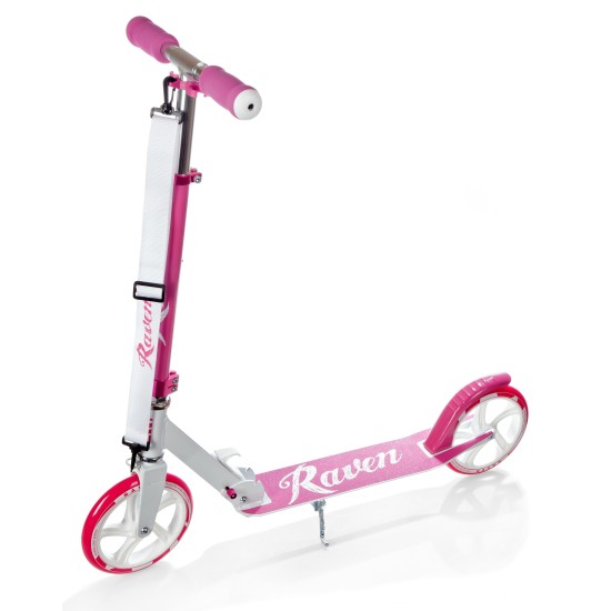 Aliuminis paspirtukas RAVEN LAURA su dideliais 20 cm. ratais 
