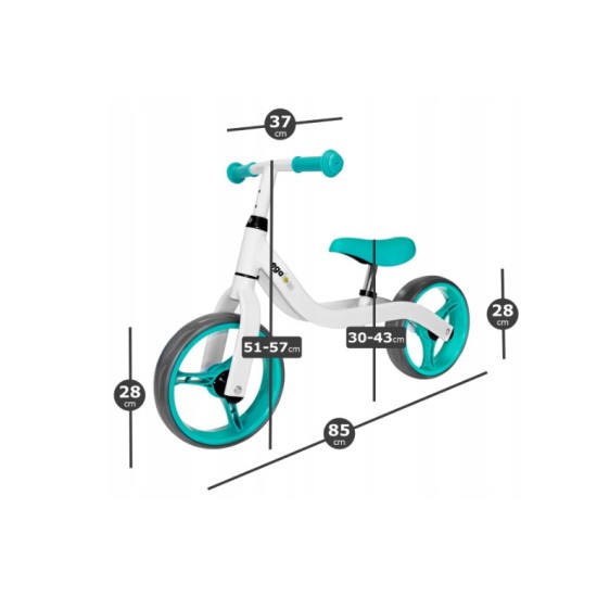 Aliuminis balansinis dviratukas Egaleco Aluminium Cyan