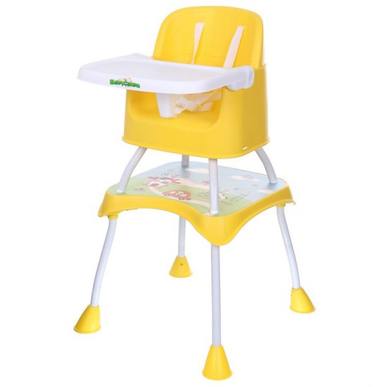 Maitinimo kėdutė Babycare 3*1 geltona