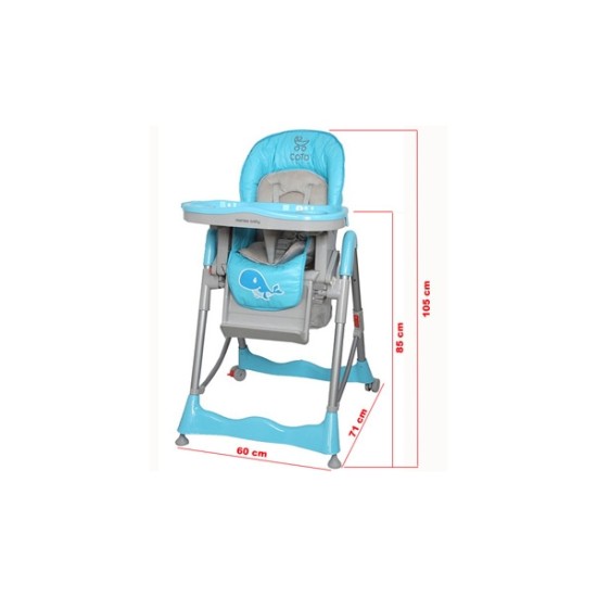 Maitinimo kėdutė Coto Baby 2in1 Mambo Pilka