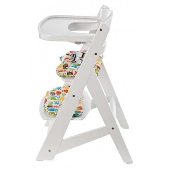 Medinė maitinimo kėdutė WOODY 2in1 White
