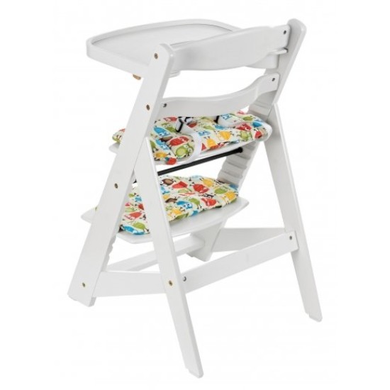 Medinė maitinimo kėdutė WOODY 2in1 White