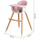 Maitinimo kėdutė Ecotoys Rose 2in1