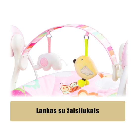Elektroninės kūdikio sūpuoklės rose Eco toys - Babycare