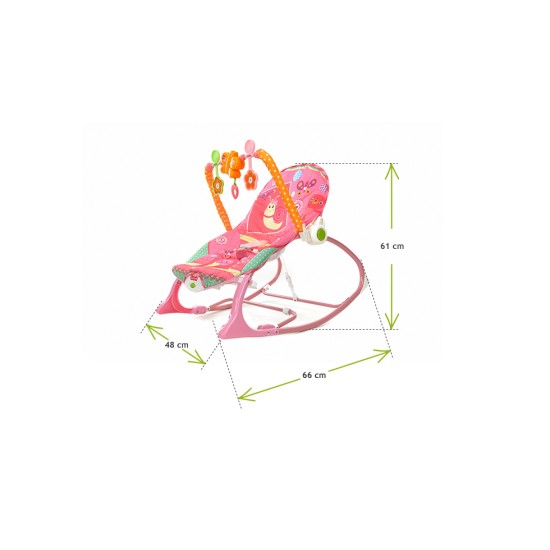 Gultukas -Vibro Kėdutė IBaby 3*1 Dark Rose