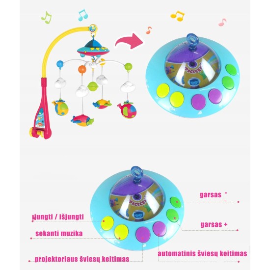 Muzikinė Karuselė su projektoriumi Dream World
