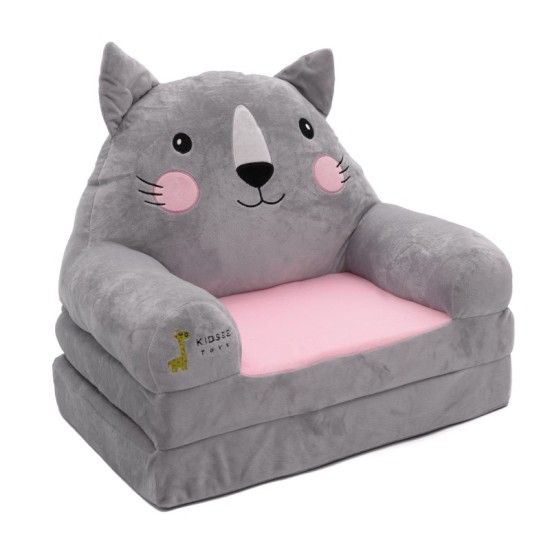 Minkštas vaikiškas pliušinis foteliukas 3in1 "Katinėlis"