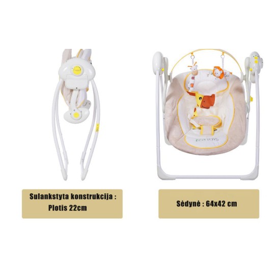 Elektroninės kūdikio sūpuoklės Eco toys - Babycare