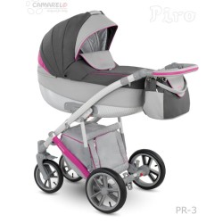 Universalūs vežimėliai Camarelo Piro 3in1 rožinė su šviesiai pilka