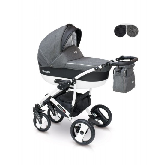 Universalus vežimėlis CAMARELO CARERA 3in1 tamsiai pilka