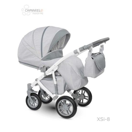 Universalus vežimėlis CAMARELO SIRION 3in1 tamsiai mėlyna su raudona juostele