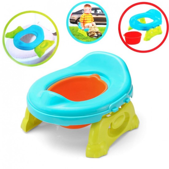 Sulankstomas naktipuodis 3in1 "Travel Potty" mėlynas