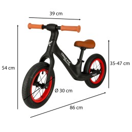 Balansinis dviratukas juodas Fix Balance Pro su pripučiamais ratais