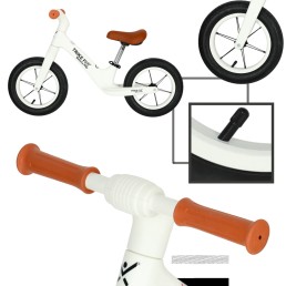 Balansinis dviratukas baltas Fix Balance Pro su pripučiamais ratais
