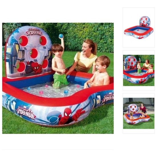 BESTWAY vandens žaidimų baseinas "Spider Man" 155 x 155 x 99 cm.