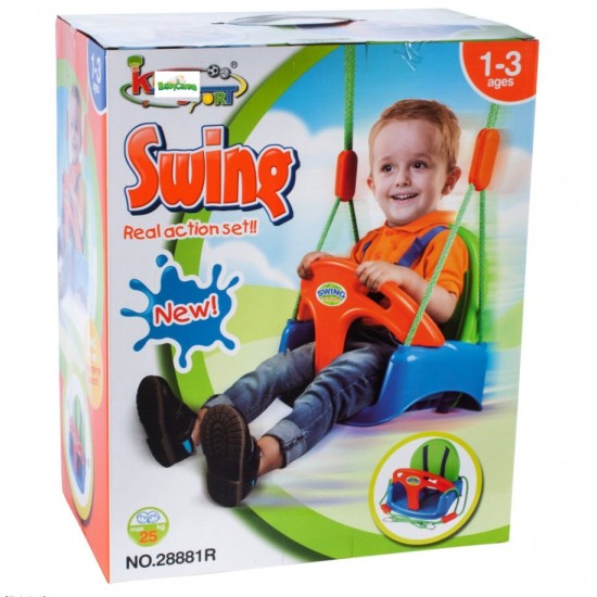 Vienvietės plastikinės sūpynės 3in1 SWING