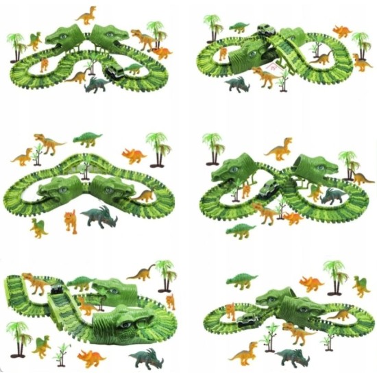 Mega lenktynių trasa xxxl dino parkas 240 el.