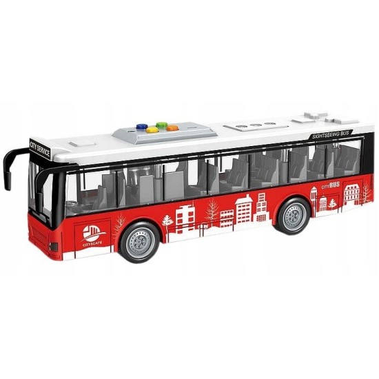 Žaislinis troleibusas su šviesa, garsu ir atsidarančiomis durimis„ City bus“