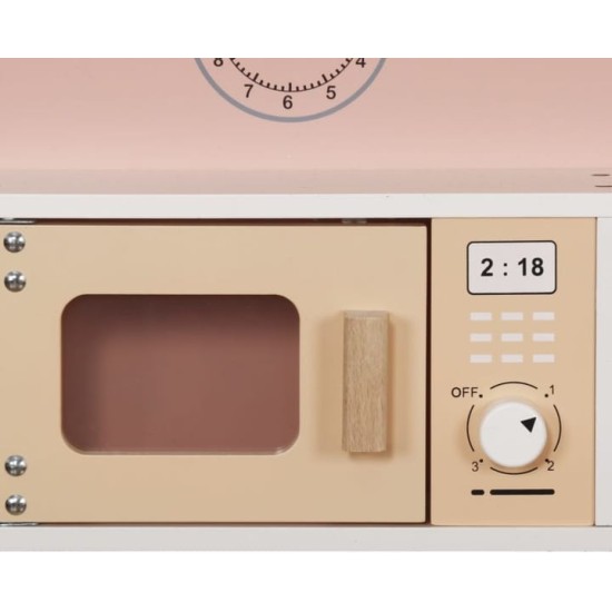 Daugiafunkcinė moderni medinė virtuvėlė su priedais, Rose