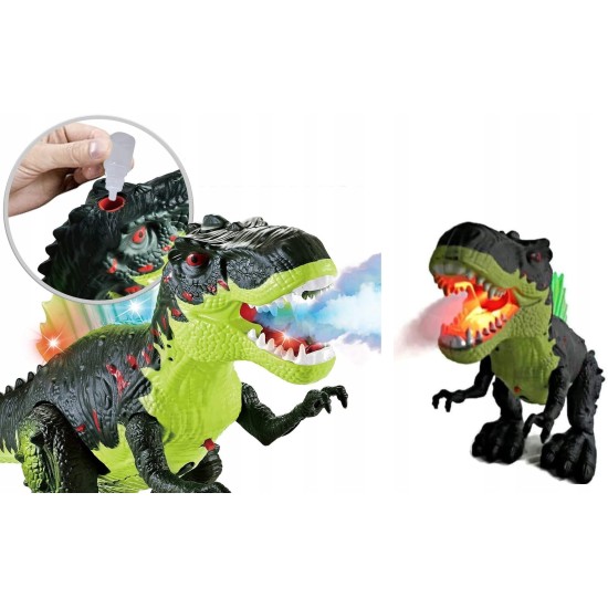 Interaktyvus dinozauras šviečia, riaumoja, vaikšto, kvėpuoja garais
