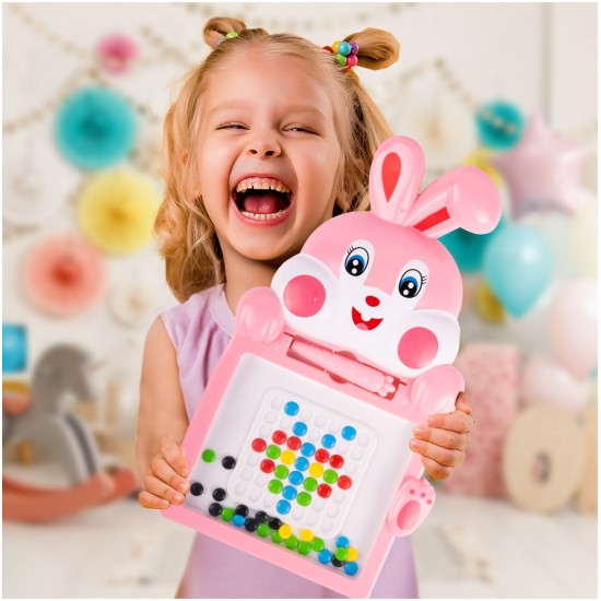 Montessori vaikų magnetinė lenta „Magpad“, Rabbit Rožinė, 30 cm