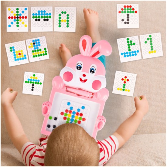 Montessori vaikų magnetinė lenta „Magpad“, Rabbit Rožinė, 30 cm