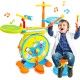 Būgnų rinkinys vaikams su pianinu ir mikrofonu