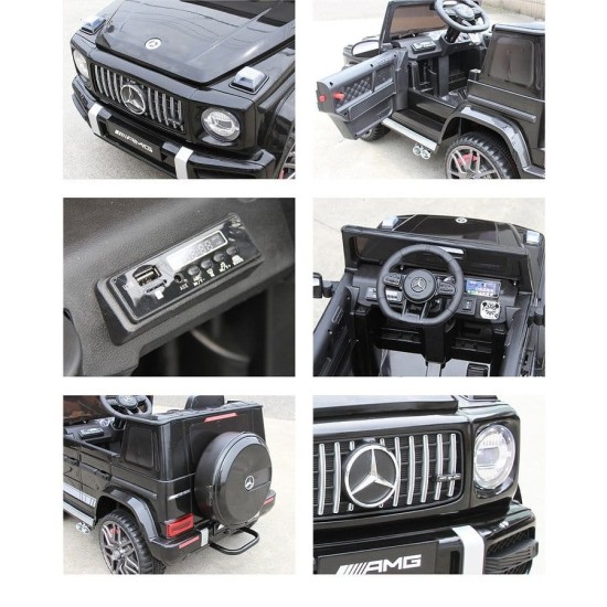 Vienvietis elektromobilis Mercedes G63 AMG 4x4, juodas 
