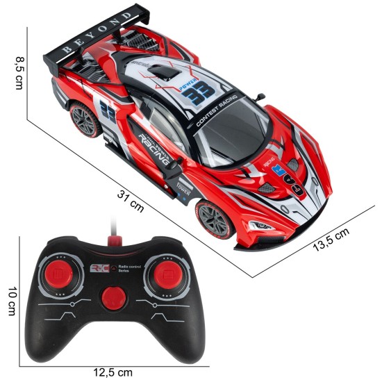Radijo bangomis valdomas lenktyninis automobilis Racing