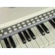 Elektrinis vaikiškas pianinas su mikrofonu ir kėdute, turkio spalvos