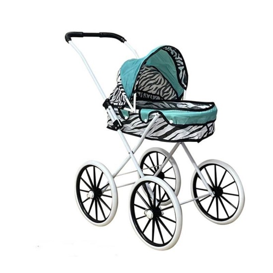 Lėlių vežimėlis "Alice Retro", Zebra Turkus