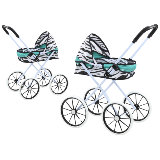 Lėlių vežimėlis "Alice Retro", Zebra Turkus
