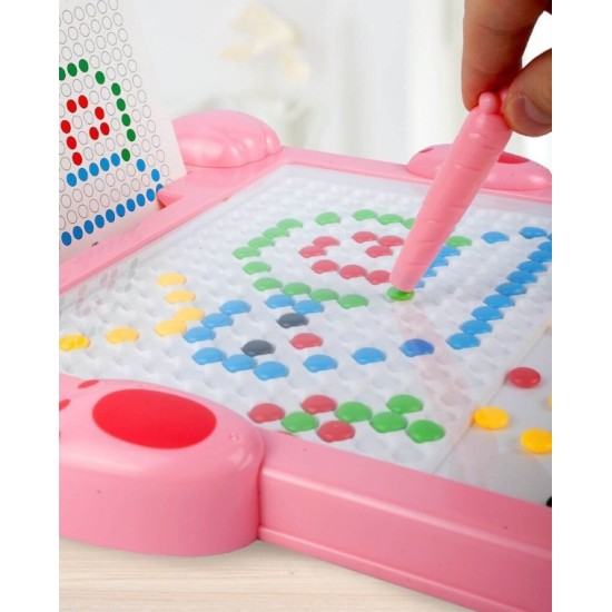 Montessori vaikų magnetinė lenta „Magpad“, Rabbit Rožinė, 46.5 cm.