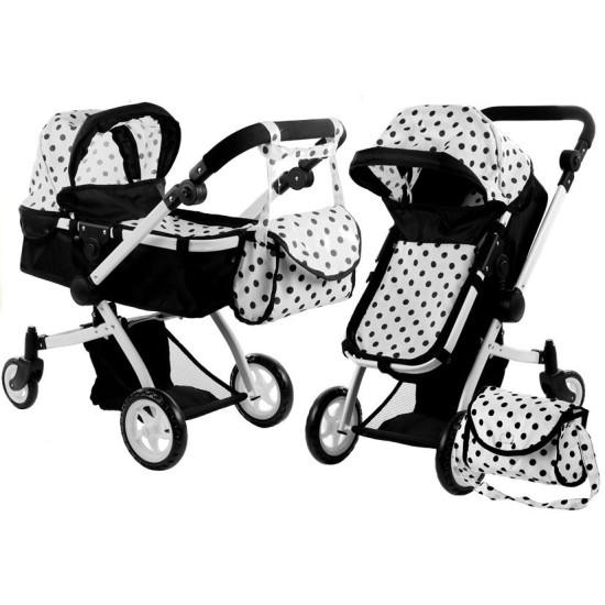 Lėlių vežimėlis su priedais Alice 2in1