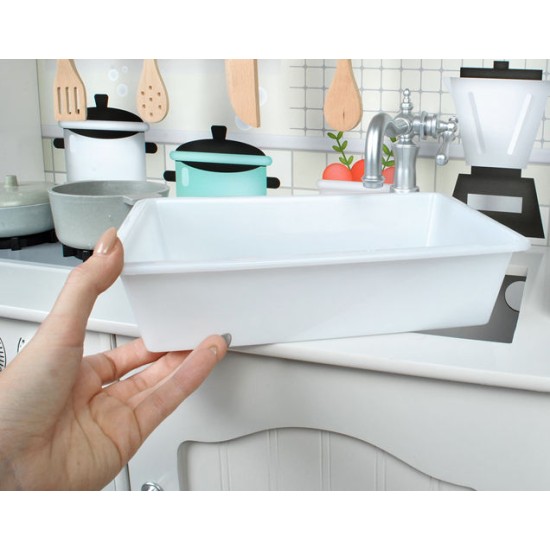 Daugiafunkcinė moderni medinė virtuvėlė Play Kitchen