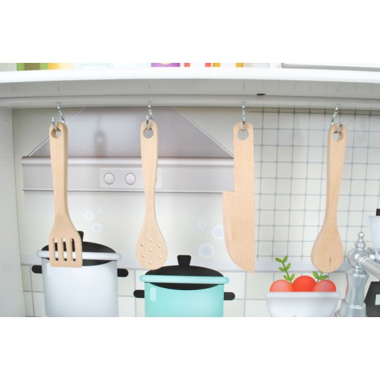 Daugiafunkcinė moderni medinė virtuvėlė Play Kitchen