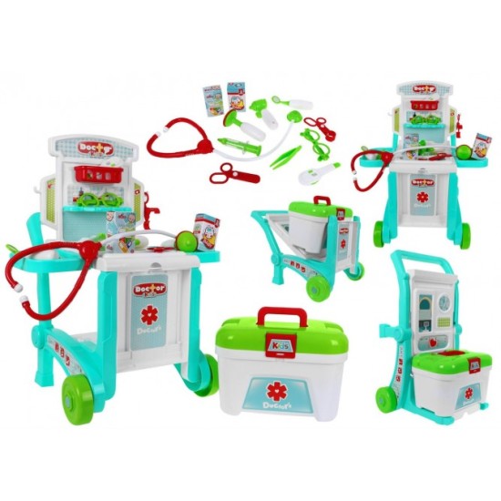 Gydytojo rinkinys su vežimėliu 3in1 "Little doctor"