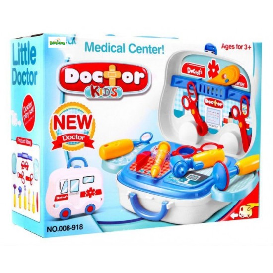 Žaislinis gydytojo rinkinys lagaminėlyje "Little doctor"