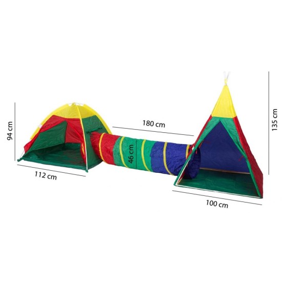 Palapinė-tunelis  392cm. WIGWAM RAINBOW 3*1